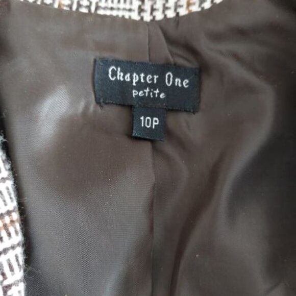 Cropped Blazer - Brown Tweed - Chapter One - Petite 10P - Picture 3 of 6